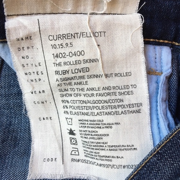 Current Elliott The Rolled Skinny Ruby Loved Jeans - Picture 7 of 8